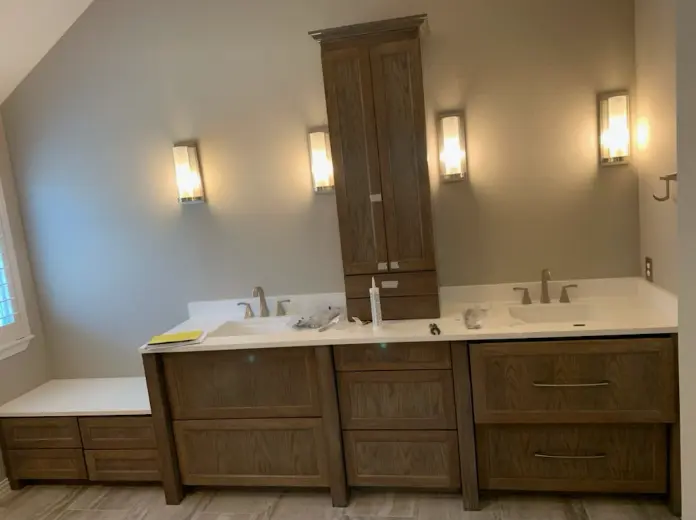 Bathroom Cabinet Installation