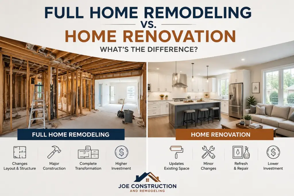 Home Remodeling vs. Home Renovation